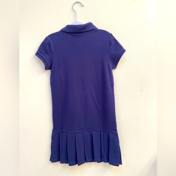 Polo Ralph Lauren Pleated Cotton Polo Navy Dress size 5&6 - Picture 5 of 8